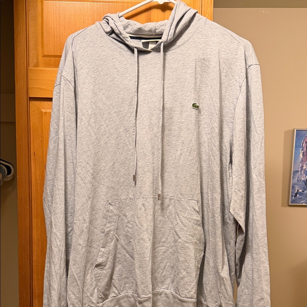 Lacoste Men's Heather Gray Hoodie